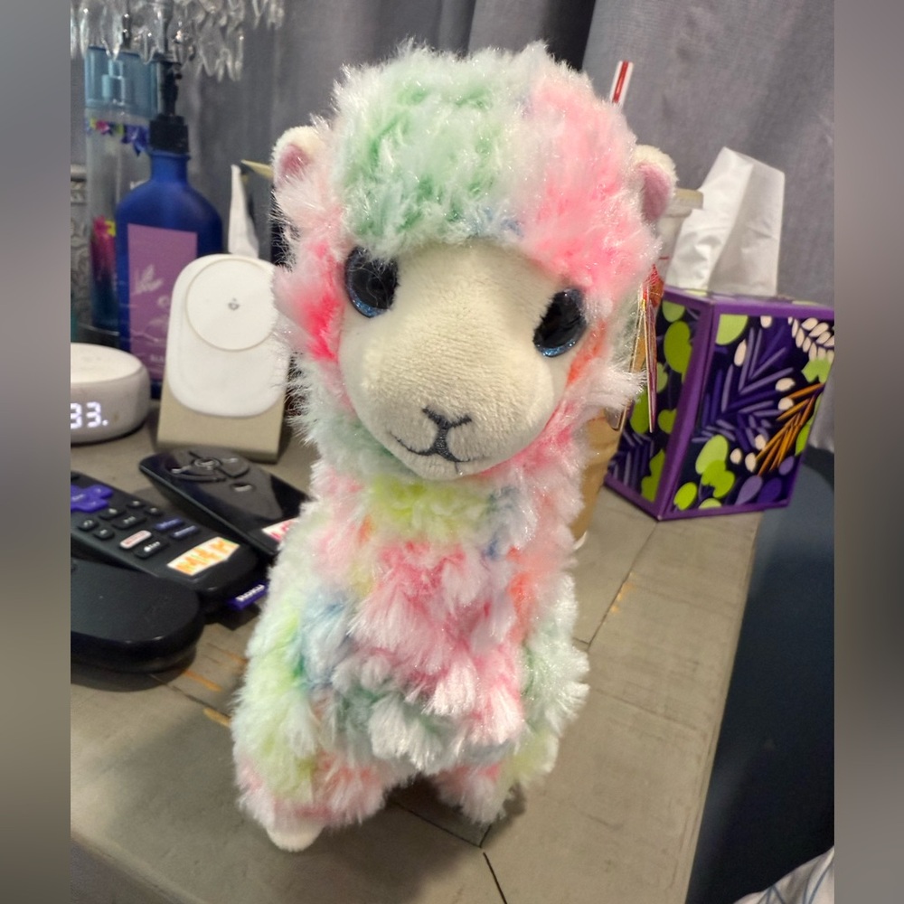 Ty Multicolor Stuffed Llama